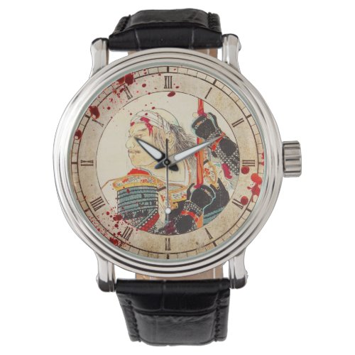 Vintage blood splattered Legendary Samurai Warrior Watch