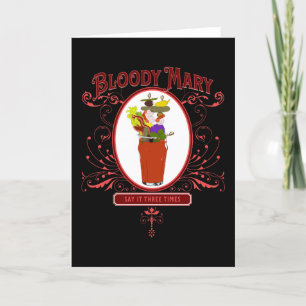 Vintage Bloody Mary, 3 Times Holiday Card