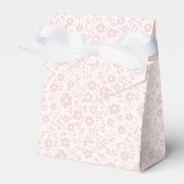 Vintage Bloom Blush Pink - Neutral Favor Boxes (Front Side)