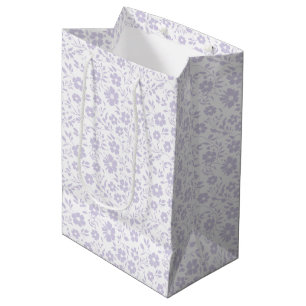 Vintage Bloom Dusty Lavender - Neutral Medium Gift Bag