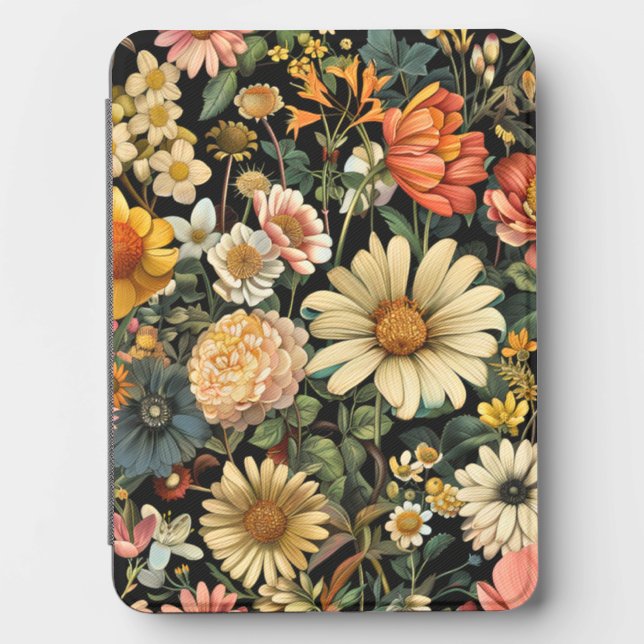 Vintage bloom pattern Kindle Cover (Front)