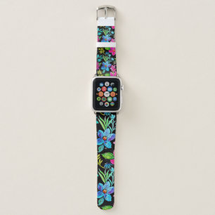 vintage blooming flowers apple watch band