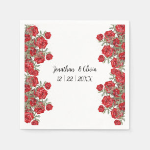 vintage blooming flowers napkins