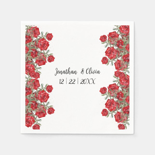 vintage blooming flowers napkins (Front)