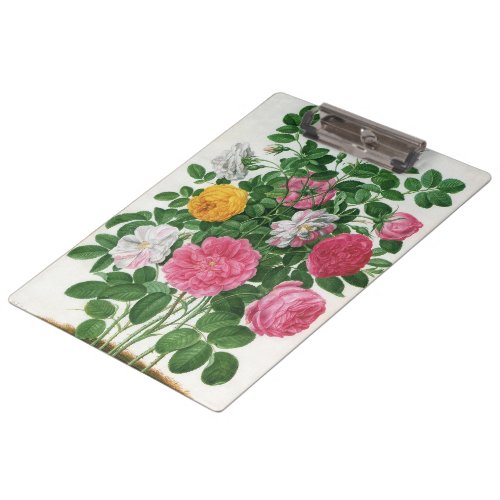 Vintage Blooming Flowers Spring Garden Roses Clipboard