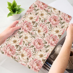 Vintage Blooming Peonies Pattern Envelope Mailers