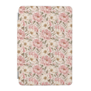 Vintage Blooming Peonies Pattern iPad Mini Cover
