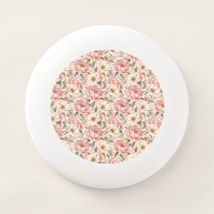 Vintage Blooming Peonies Pattern Wham-O Frisbee