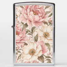 Vintage Blooming Peonies Pattern