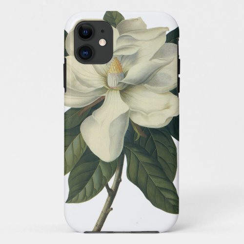 Vintage Blooming White Magnolia Blossom Flowers iPhone 11 Case