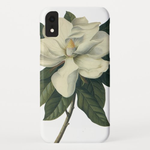 Vintage Blooming White Magnolia Blossom Flowers iPhone XR Case