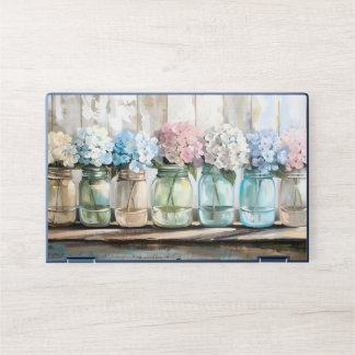 Vintage Blossom Hydrangea Mason Jars HP Laptop Skin