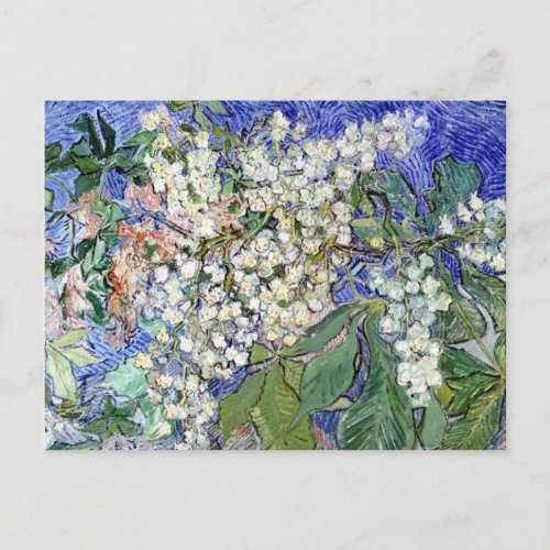 Vintage Blossoming Chestnut Branches by Van Gogh Postcard