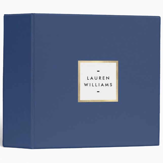 Vintage Blue  3 Ring Binder (Front/Spine)