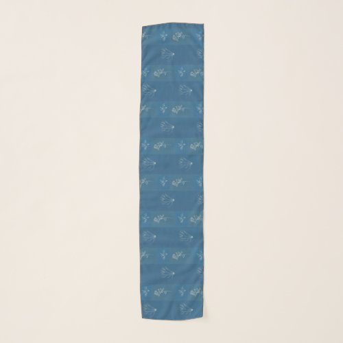 Vintage blue algae images scarf