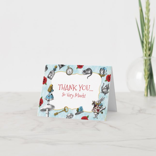 Vintage Blue Alice in Wonderland Thank You (Front)