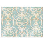 Vintage Blue and Beige Damask Pattern