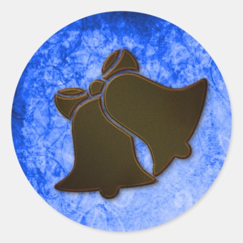Vintage Blue and Brown Bells Wedding Seals