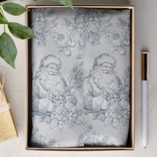 Vintage Blue and White Christmas Decoupage  Tissue Paper
