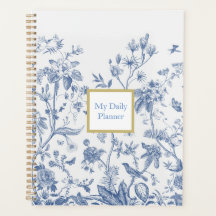 Vintage Blue and White Floral Chinoiserie Notebook