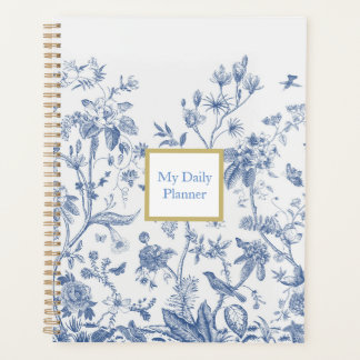 Vintage Blue and White Floral Chinoiserie Notebook
