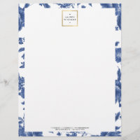 Vintage Blue and White Floral Pattern
