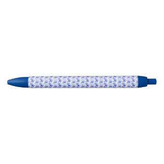 Vintage Blue and White Floral Pattern Pen