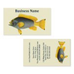 Vintage Blue and Yellow Grouper Fish, Marine Life Business Card