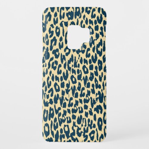 Vintage blue animal print texture of leopard Case_Mate samsung galaxy s9 case