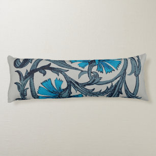 Vintage Blue Antique Flower art rustic Tile Decor Body Pillow