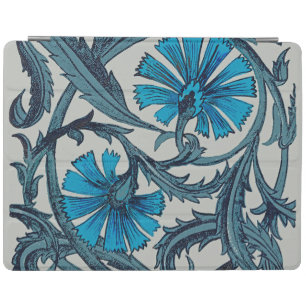 Vintage Blue Antique Flower art rustic Tile Decor iPad Smart Cover