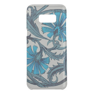 Vintage Blue Antique Flower art rustic Tile Decor Uncommon Samsung Galaxy S8+ Case
