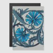 vintage blue antique flower arts crafts rustic (Front/Back)