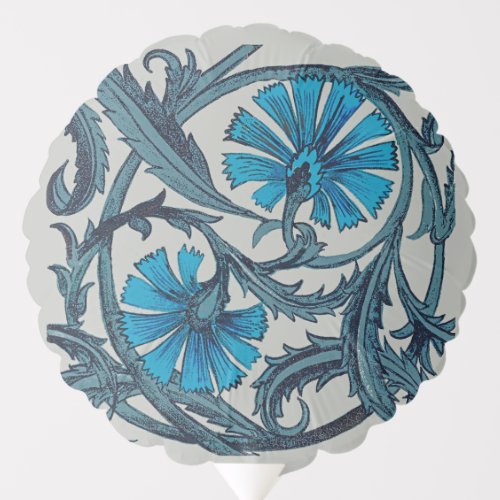 vintage blue antique flower graphic art design balloon