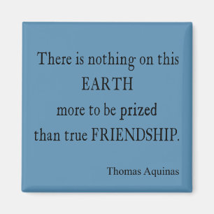 Vintage Blue Aquinas Friendship Quote / Quotes Magnet