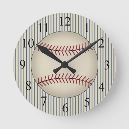 Vintage Blue Baseball Sports Wall Clock