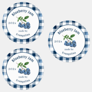 Vintage Blue Blueberry Jam Canning Labels