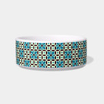 Vintage Blue Brown Barcelona Star Tile Geometric Bowl<br><div class="desc">Buy you pet this great this pet bowl with this beautiful Barcelona petals star pattern in blue and brown. Abstract colorful petals geometrically organized around a star. Tile design from Barcelona, Spain. A traditional pattern from the late nineteenth an early twentieth century. Get a bit of the Mediterranean in your...</div>