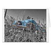 vintage blue car (Front Horizontal)