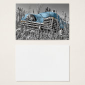 vintage blue car (Front & Back)