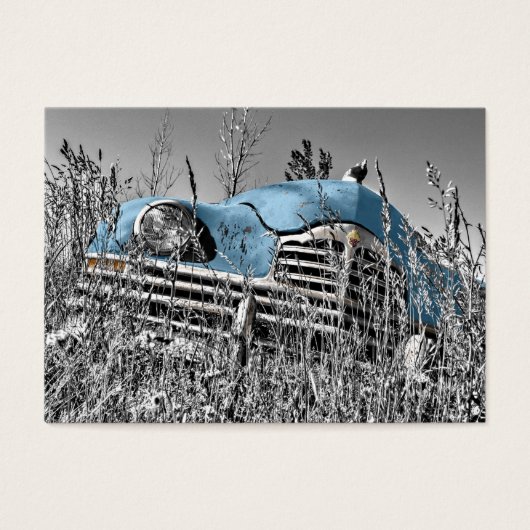 vintage blue car (Front)