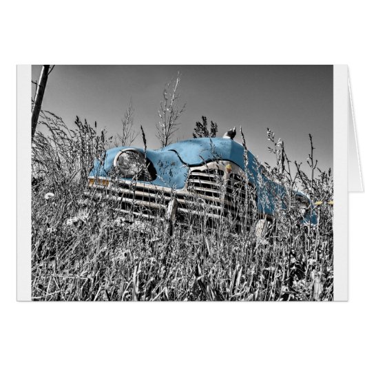 vintage blue car cards (Front Horizontal)