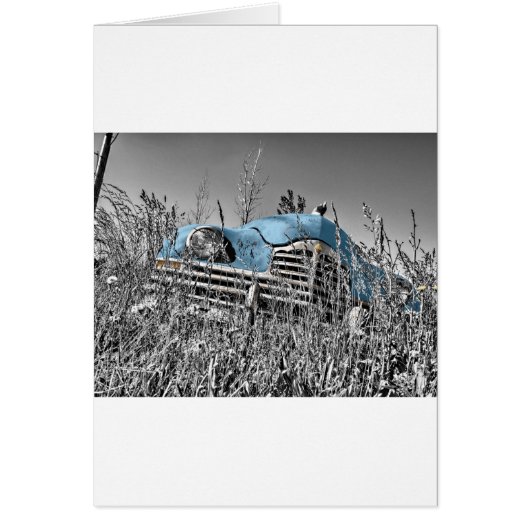 vintage blue car cards (Front)