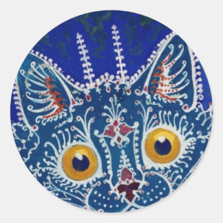 Vintage Blue Cat Sticker