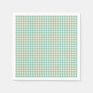 Vintage Blue Checkerboard Pattern Paper  Napkins