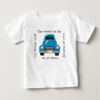 Vintage Blue Chevy Truck Wheels go Round Shirt