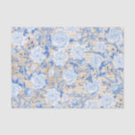 Vintage Blue Chinoiserie Bird & Floral Decoupage Tissue Paper<br><div class="desc">Beautiful chinoiserie-inspired design featuring elegant birds and botanical floral elements in delft blue and white</div>