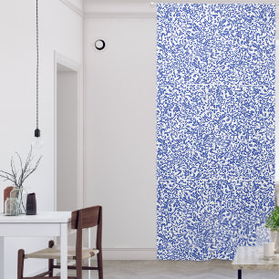 Vintage Blue Chinoiserie Floral Blackout Curtains