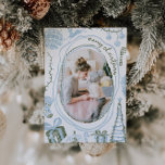 Vintage Blue Christmas Watercolor Family Photo Holiday Card<br><div class="desc">Send a festive dose of nostalgia with this vintage-inspired Christmas card featuring hand-drawn watercolor frames,  playful doodles,  and a darling coquette-style blue border. With room for multiple family photos,  this design blends retro charm with modern flair—perfect for sharing your year’s favorite memories in a fun,  stylish way</div>