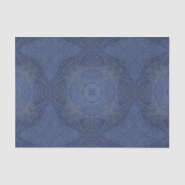 Vintage Blue Circles Tissue Paper (Front)